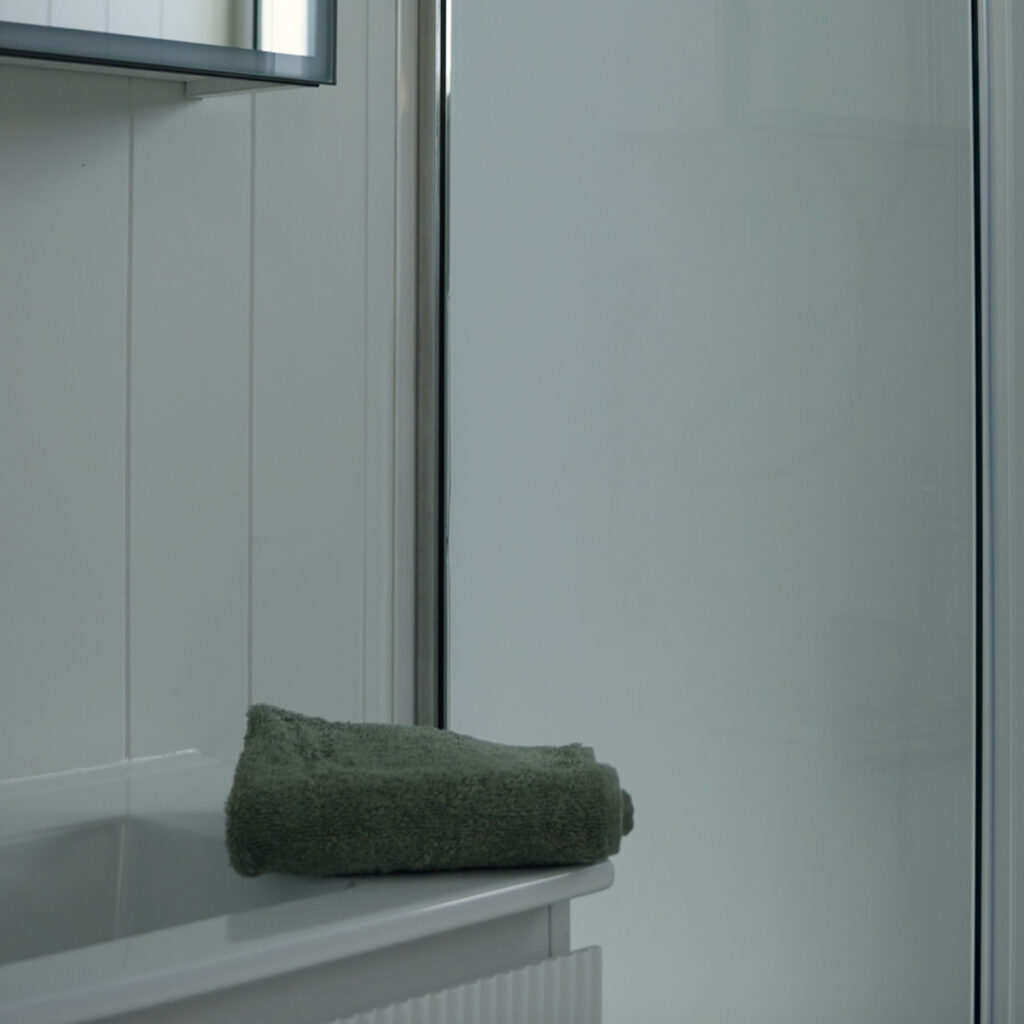 Frameless glass shower